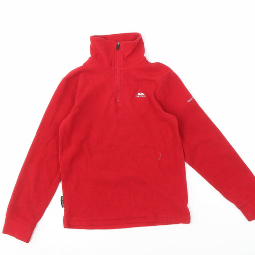 Trespass Boys Red Fleece 1/2 Zip Sweatshirt 7-8 Years