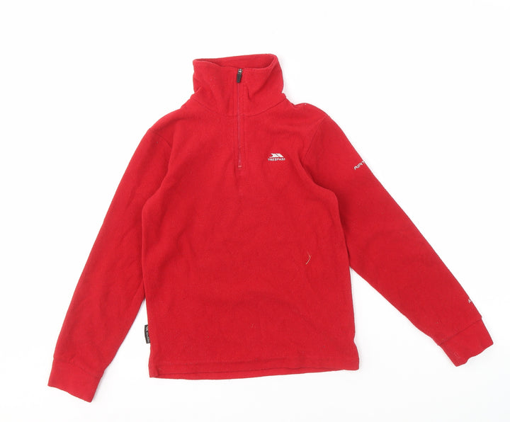 Trespass Boys Red Fleece 1/2 Zip Sweatshirt 7-8 Years