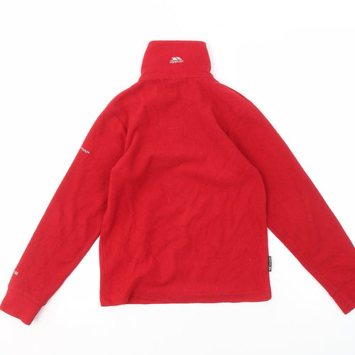 Trespass Boys Red Fleece 1/2 Zip Sweatshirt 7-8 Years