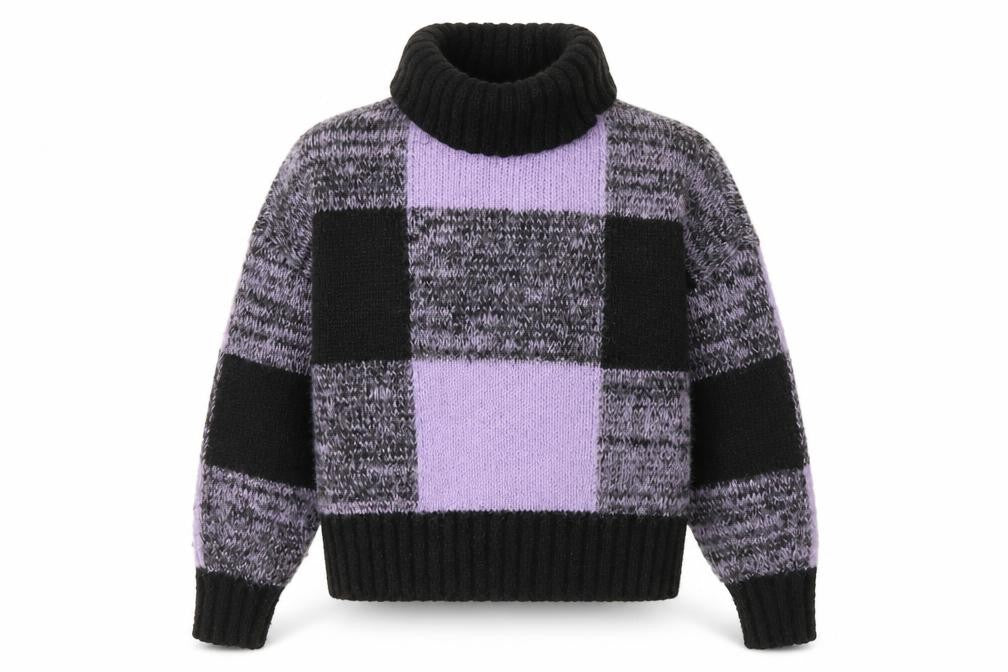 Front view of Vero Moda Women's Multicoloured XS Check jumper