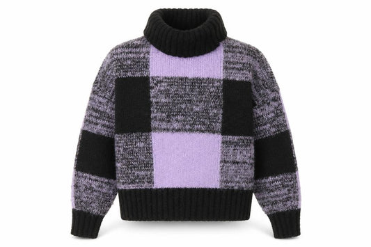 Front view of Vero Moda Women's Multicoloured XS Check jumper