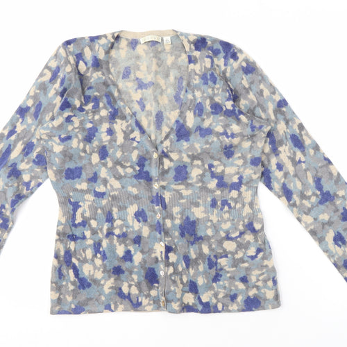 Tweeds Women's Blue Cardigan, Size M, V-Neck