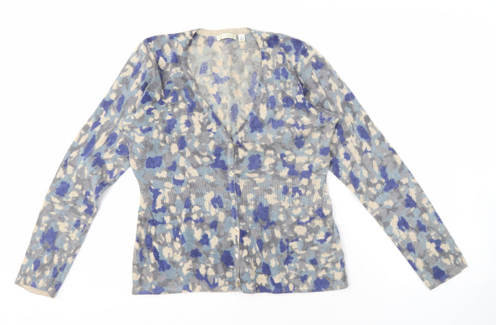 Tweeds Women's Blue Cardigan, Size M, V-Neck