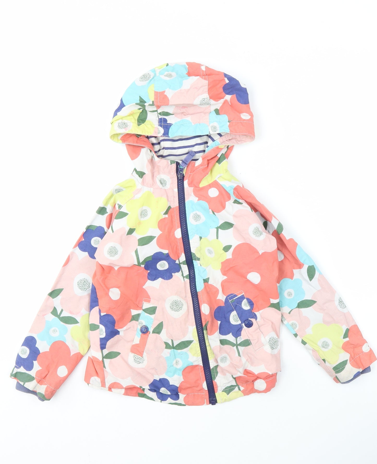Mini Boden Girls Floral Rain Coat, Multicoloured, 3-4 Years