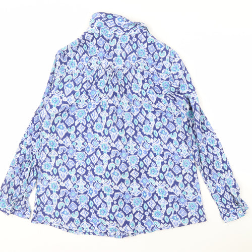 ISLE Collection Blue Geometric Blouse - Size 16