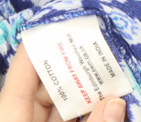 ISLE Collection Blue Geometric Blouse - Size 16