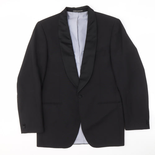 Jonelle Men's Black Tuxedo Blazer, Shawl Lapel, 48
