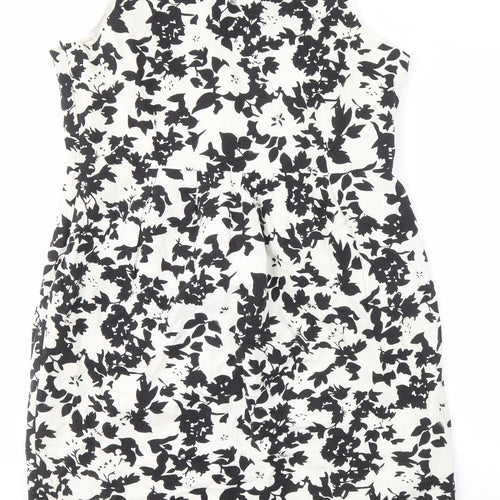 Amaranté Women's Black & White Floral Sheath Dress Size 8