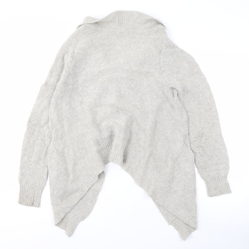 White Stuff Women's Grey Open Front Cardigan Size 14