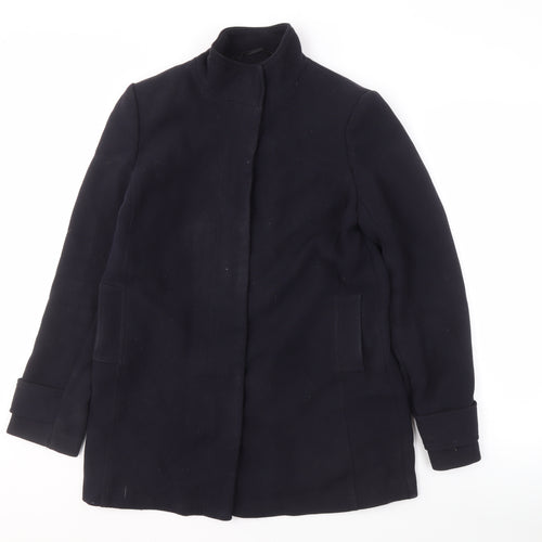 Laura Ashley Women's Black Overcoat, Size 10, Mid-Length