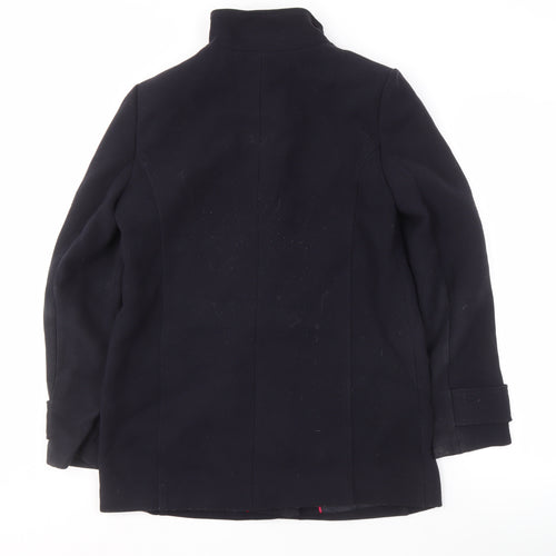 Laura Ashley Women's Black Overcoat, Size 10, Mid-Length