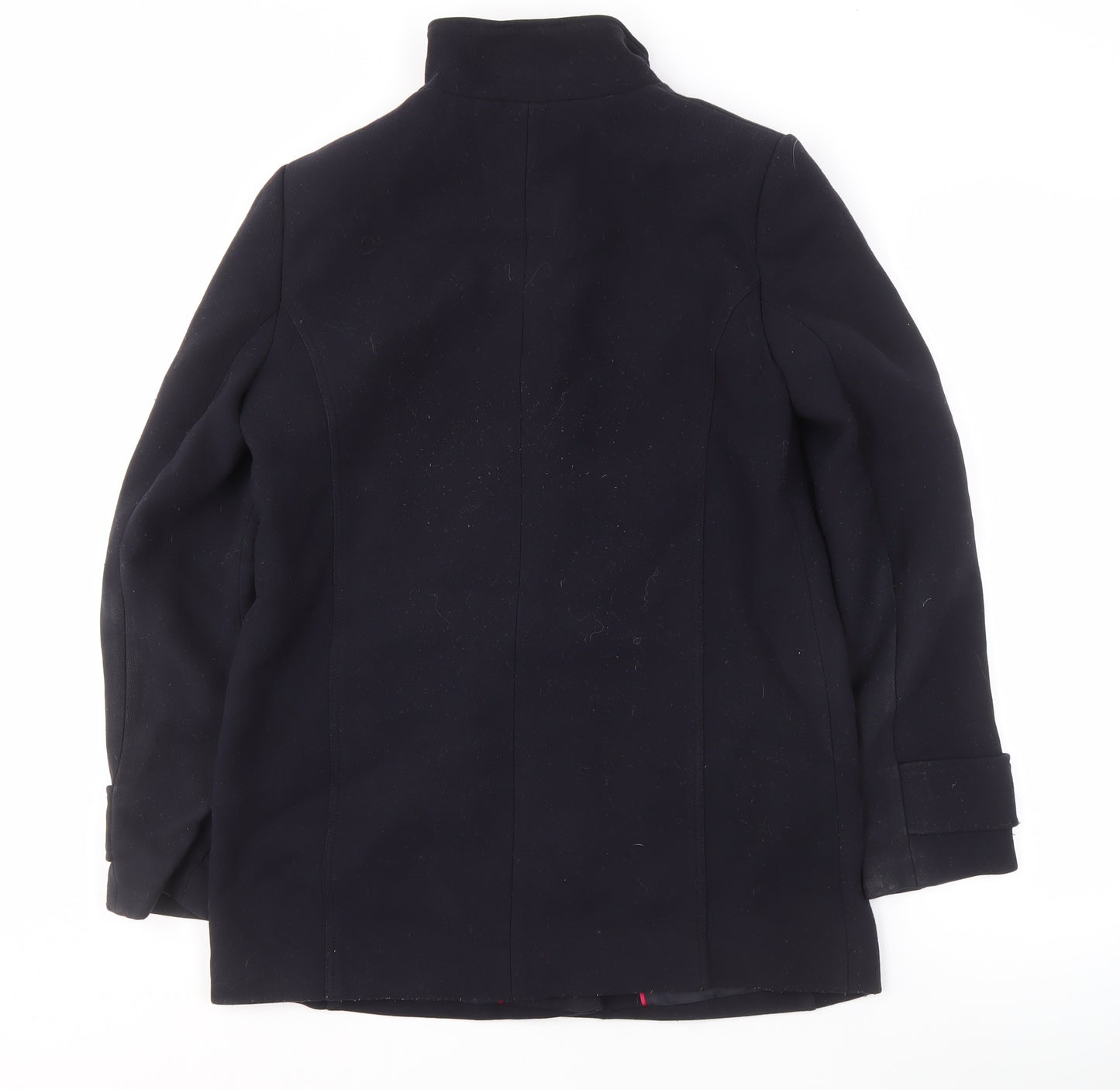 Laura Ashley Women's Black Overcoat, Size 10, Mid-Length