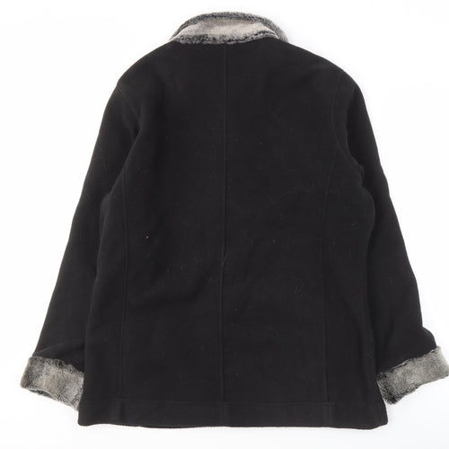 Cotton Traders Women's Black Fur Trim Jacket Size 12