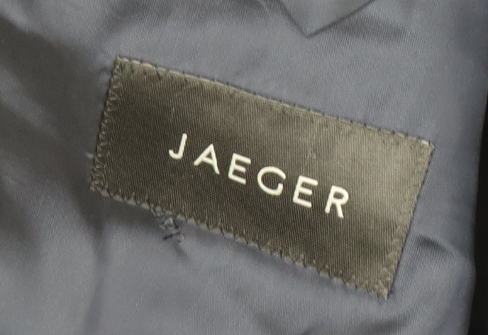 Jaeger Men's Blue Stripe Short Blazer Jacket 42S
