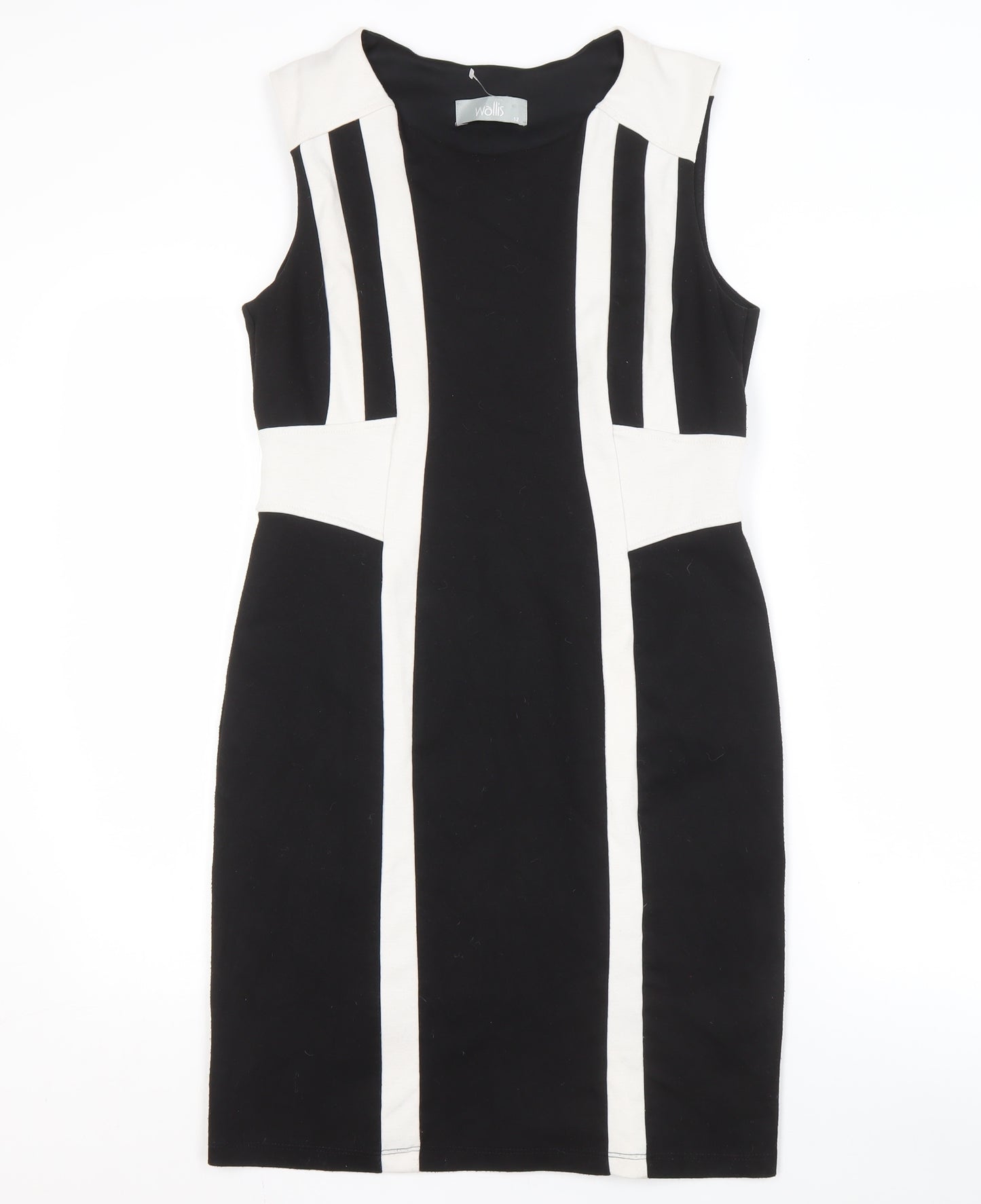 Wallis Women's Black & White Sheath Dress, Size 12