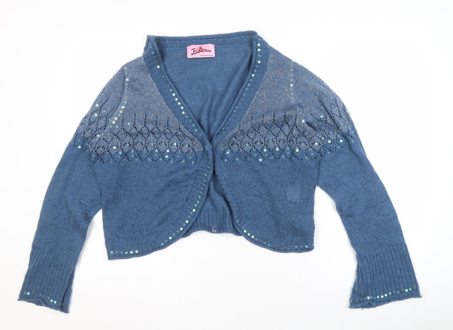 Joe Browns Women's Blue Sequin Cardigan Size 22