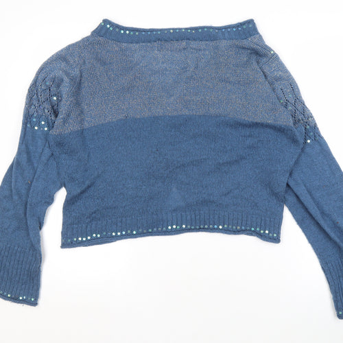 Joe Browns Women's Blue Sequin Cardigan Size 22