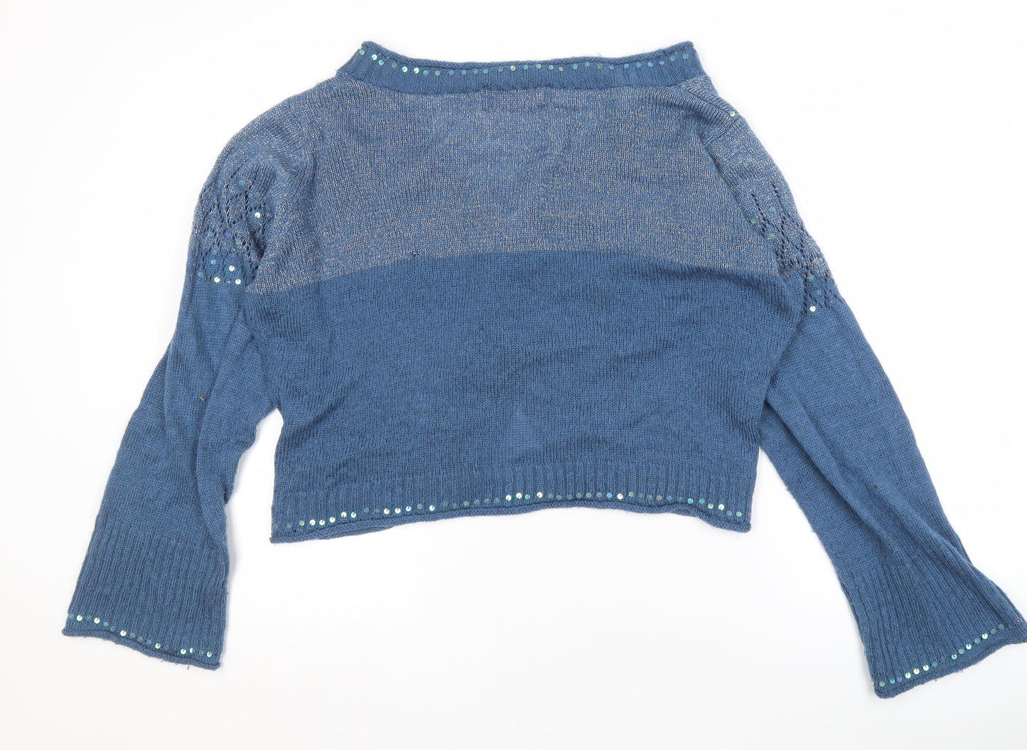 Joe Browns Women's Blue Sequin Cardigan Size 22