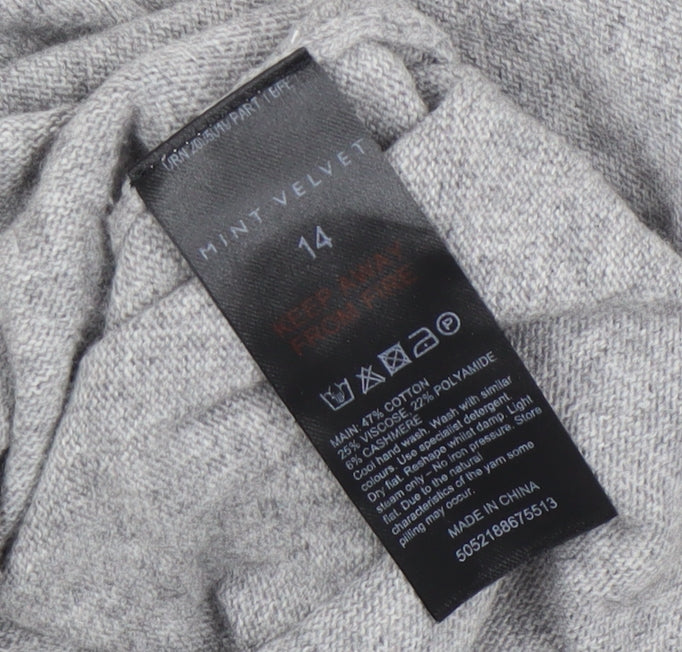 Mint Velvet Women's Grey Pullover Jumper Size 14