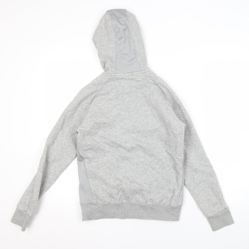 Umbro Grey Full Zip Hoodie, Size 12 Unisex, Logo Accent