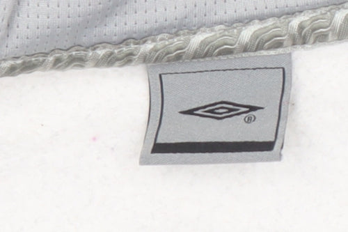 Umbro Grey Full Zip Hoodie, Size 12 Unisex, Logo Accent