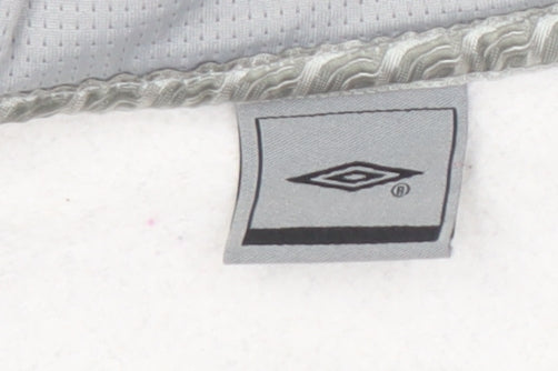 Umbro Grey Full Zip Hoodie, Size 12 Unisex, Logo Accent