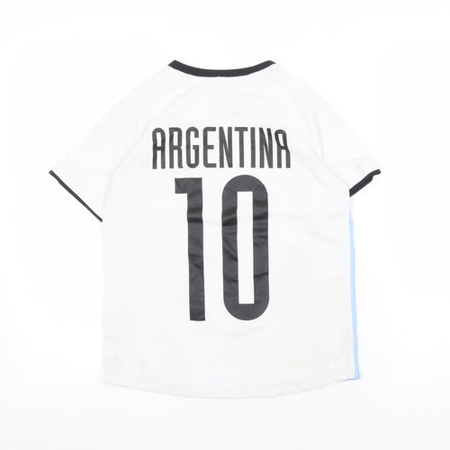 H&M Boys Blue White Football Jersey 9-10 Years