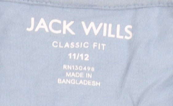 Jack Wills Boys Blue Classic Crew Neck T-Shirt 11-12 Years