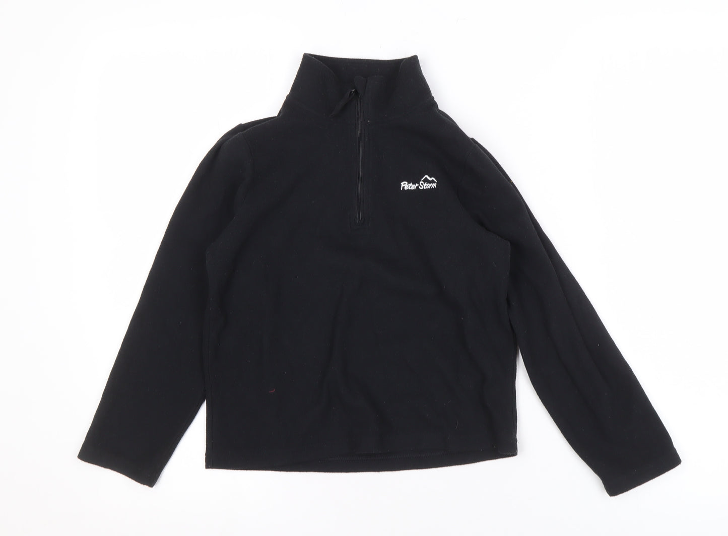 Peter Storm Boys Black Fleece 1/2 Zip Sweatshirt, Size 7-8