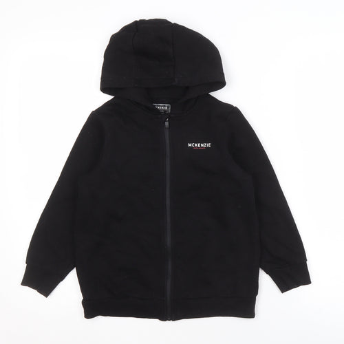 McKenzie Boys Black Zip-Up Fleece Jacket 7-8 Years