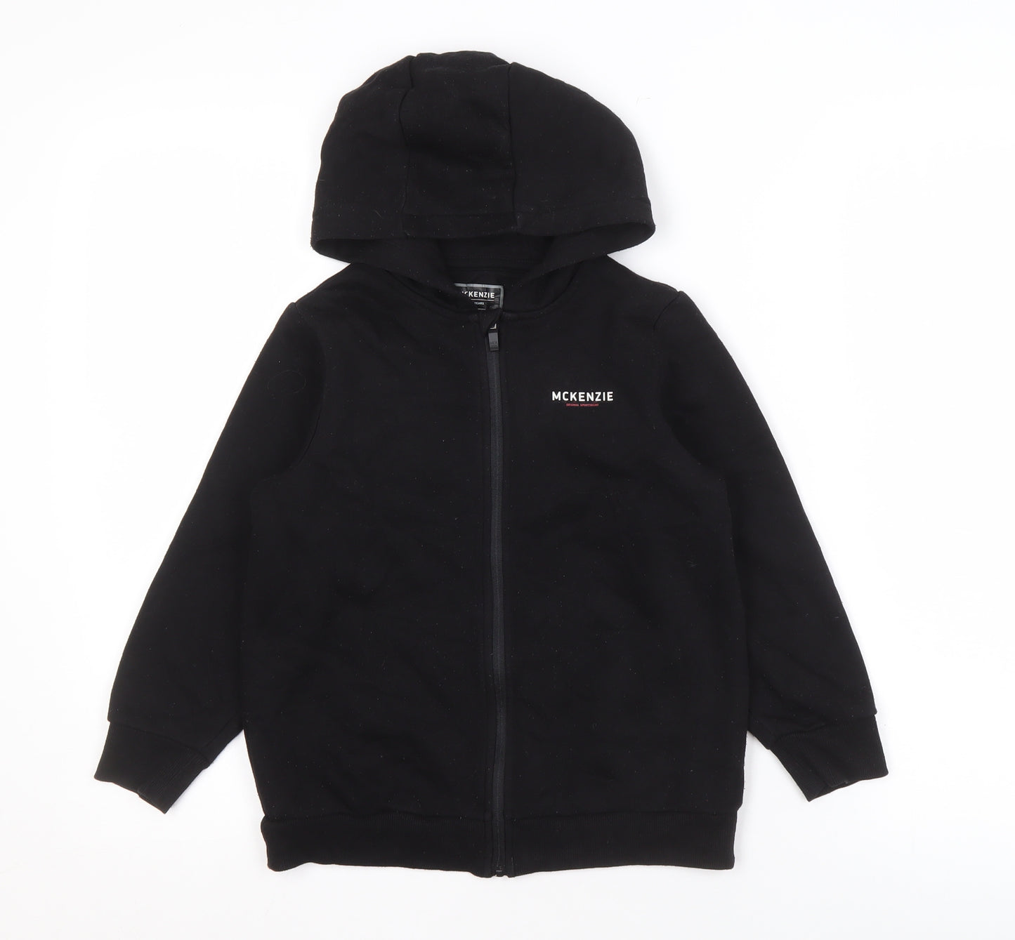 McKenzie Boys Black Zip-Up Fleece Jacket 7-8 Years
