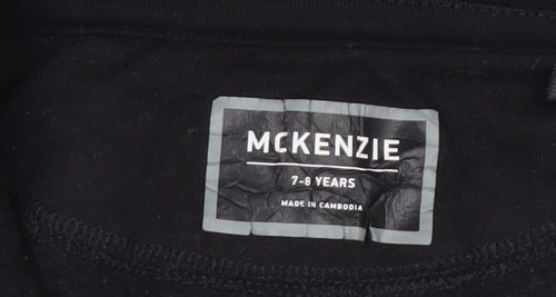 McKenzie Boys Black Zip-Up Fleece Jacket 7-8 Years