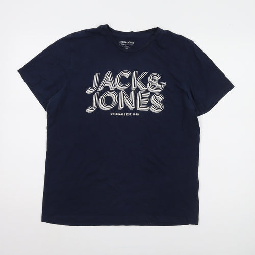 Jack & Jones Men's Blue M Graphic T-Shirt