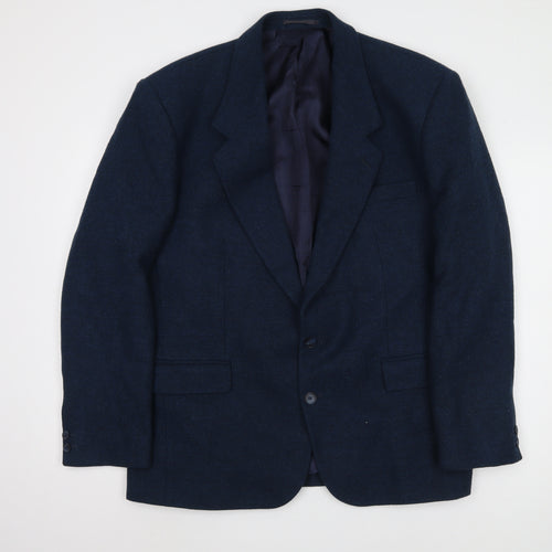 Pullman Men's Blue Blazer - Size 44, Wool Blend