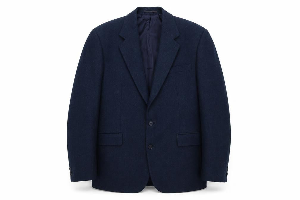 Front view of Pullman Men's Blue Blazer -, size 44, Wool Blend