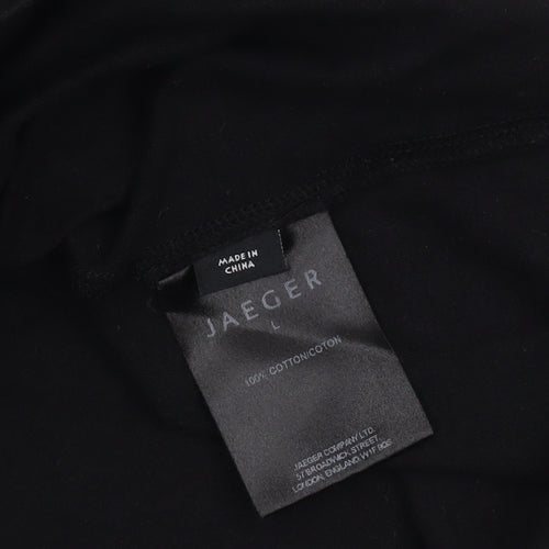 Jaeger Women's Black L Crew Neck T-Shirt