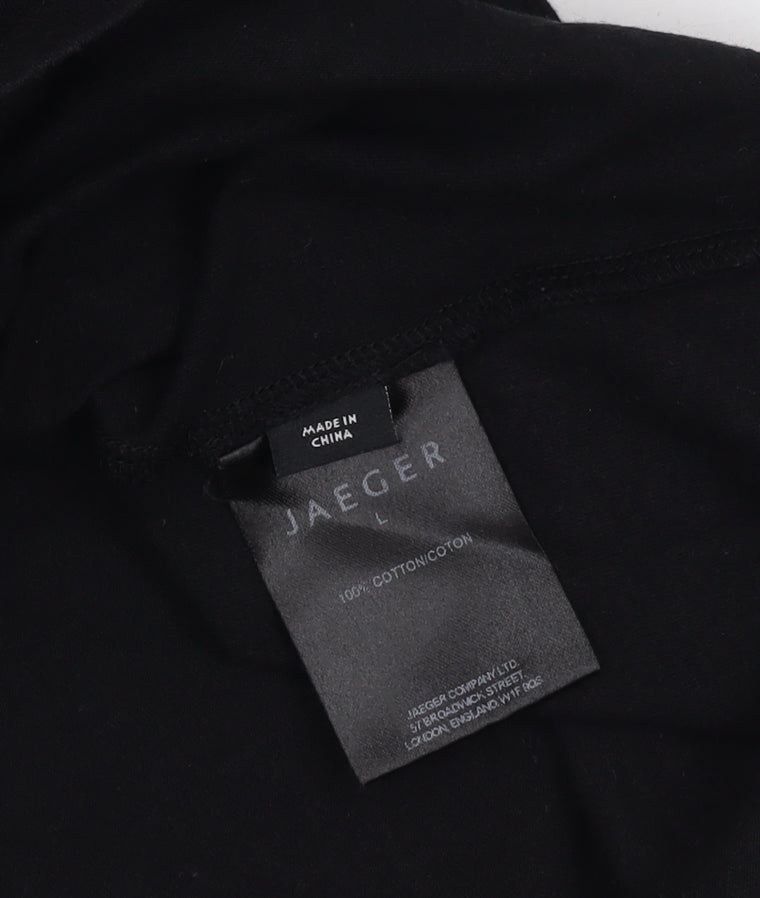 Jaeger Women's Black L Crew Neck T-Shirt