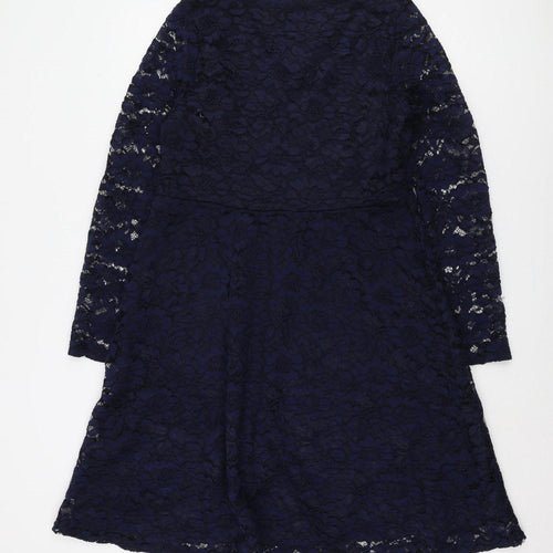 Dorothy Perkins Women's Blue Floral Lace Dress, Size 20