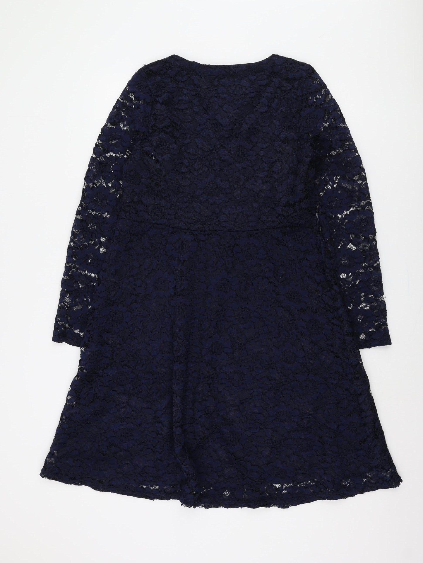 Dorothy Perkins Women's Blue Floral Lace Dress, Size 20