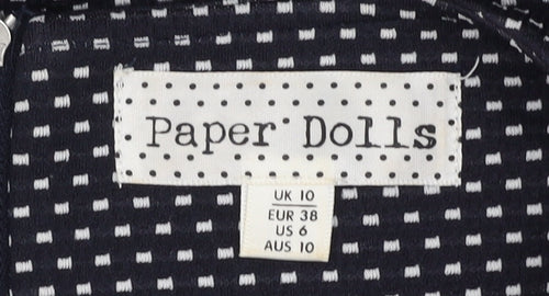 Paper Dolls Women's Black Polka Dot Sheath Dress
