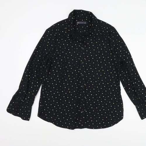 Marks and Spencer Black Star Button-Up Shirt