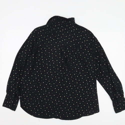 Marks and Spencer Black Star Button-Up Shirt