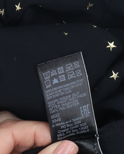 Marks and Spencer Black Star Button-Up Shirt