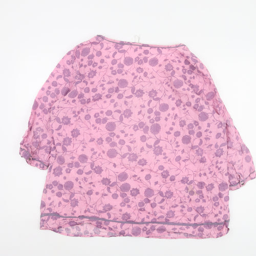 Marks and Spencer Women's Purple Floral Tunic Blouse