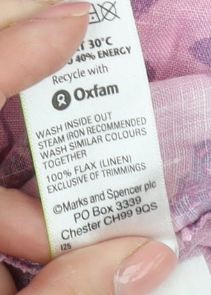 Marks and Spencer Women's Purple Floral Tunic Blouse