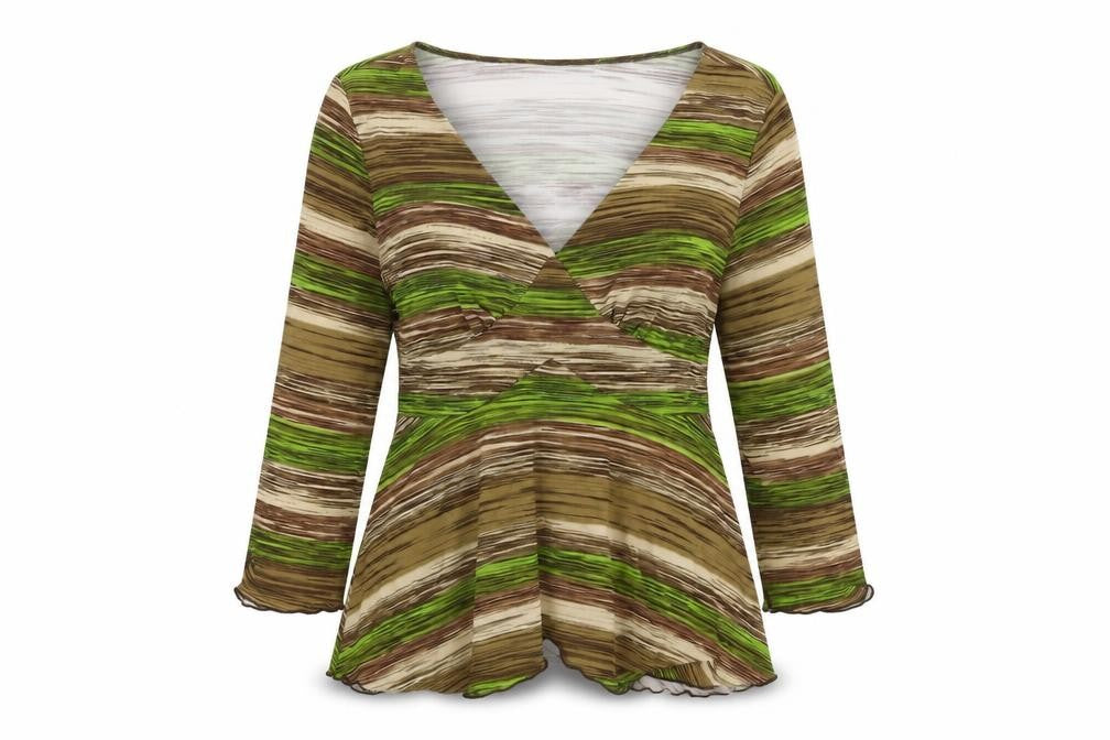 Front view of j.t.b. Women's Multicoloured Wrap Top XL