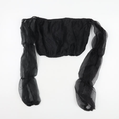 Nasty Gal Women's Black Cropped Blouse UK 10