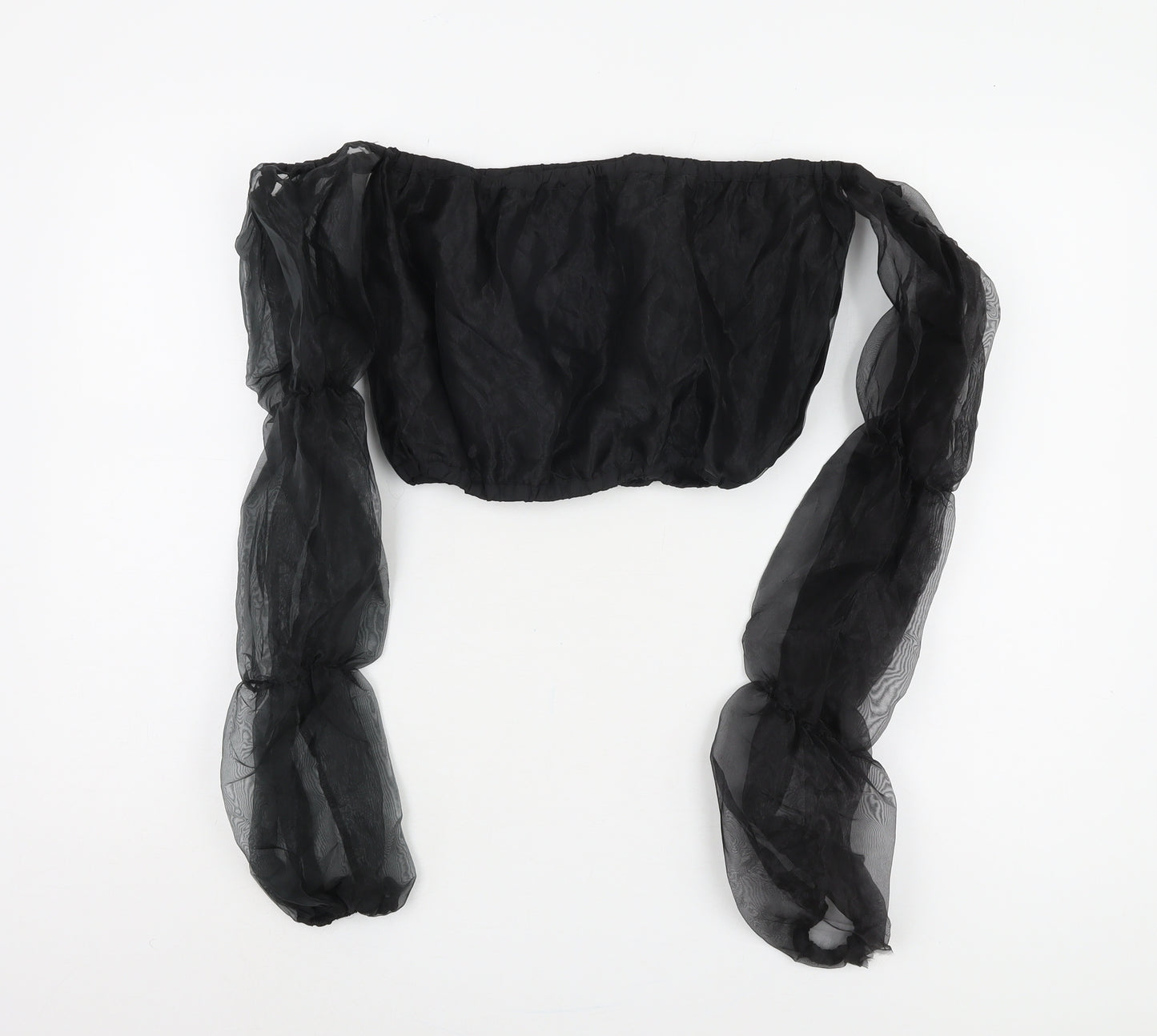 Nasty Gal Women's Black Cropped Blouse UK 10