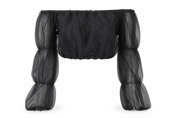 Nasty Gal Women's Black Cropped Blouse UK 10