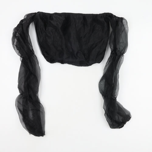 Nasty Gal Women's Black Cropped Blouse UK 10